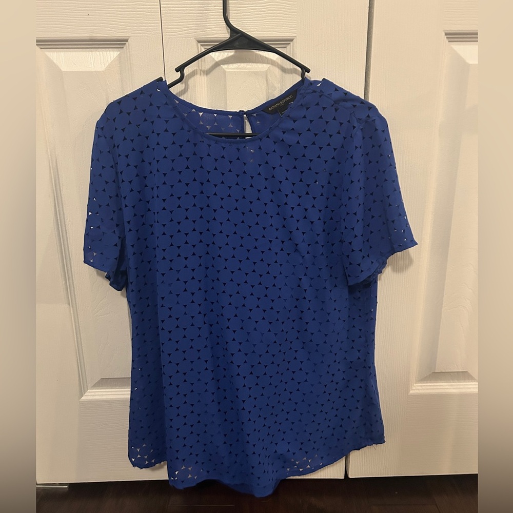 Blue Large Petite Banana Republic Blouse